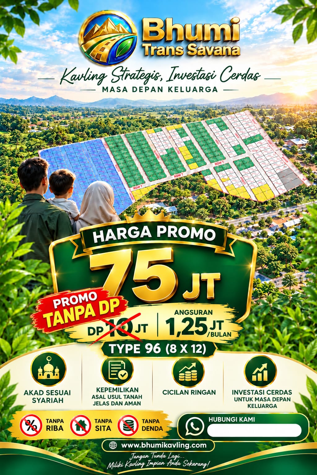 Poster Bhumi Trans Savana dengan pilihan paket Premium dan Reguler